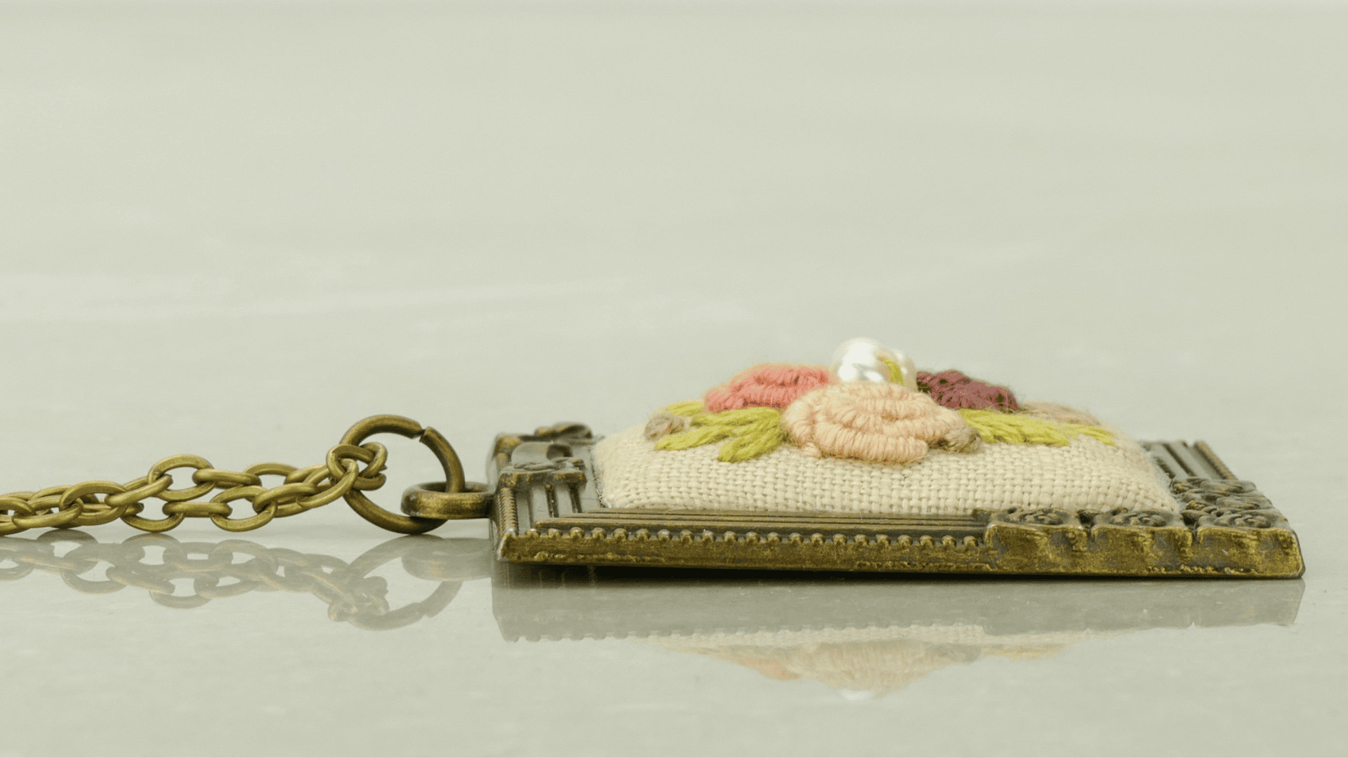 Handmade Fabric Pendant Necklace