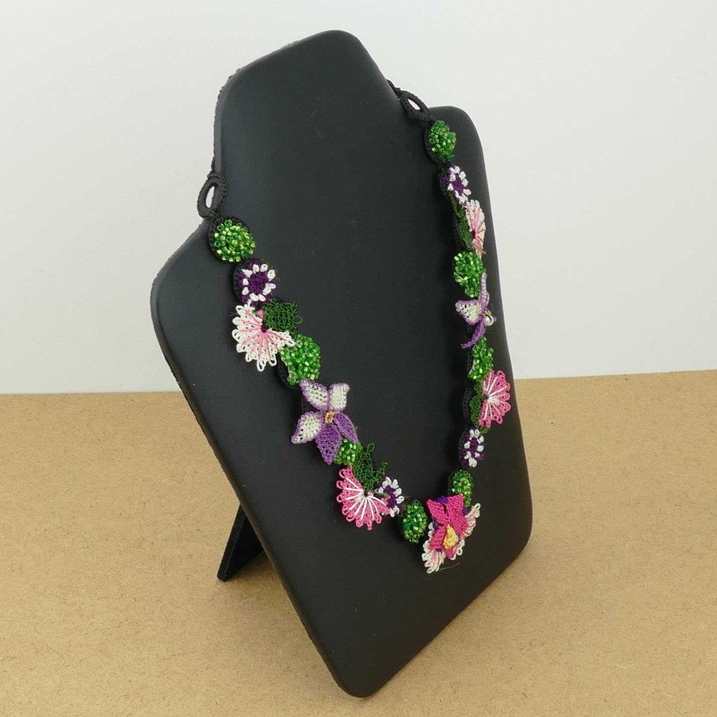 Fabric Floral Necklace