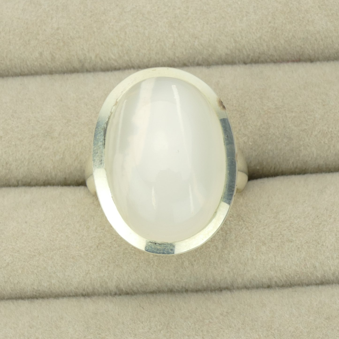 White Moonstone Ring