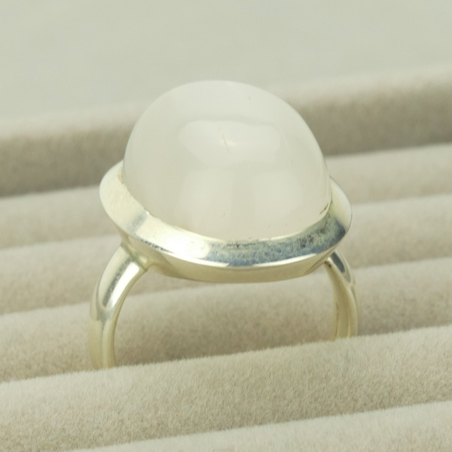 White Moonstone Ring