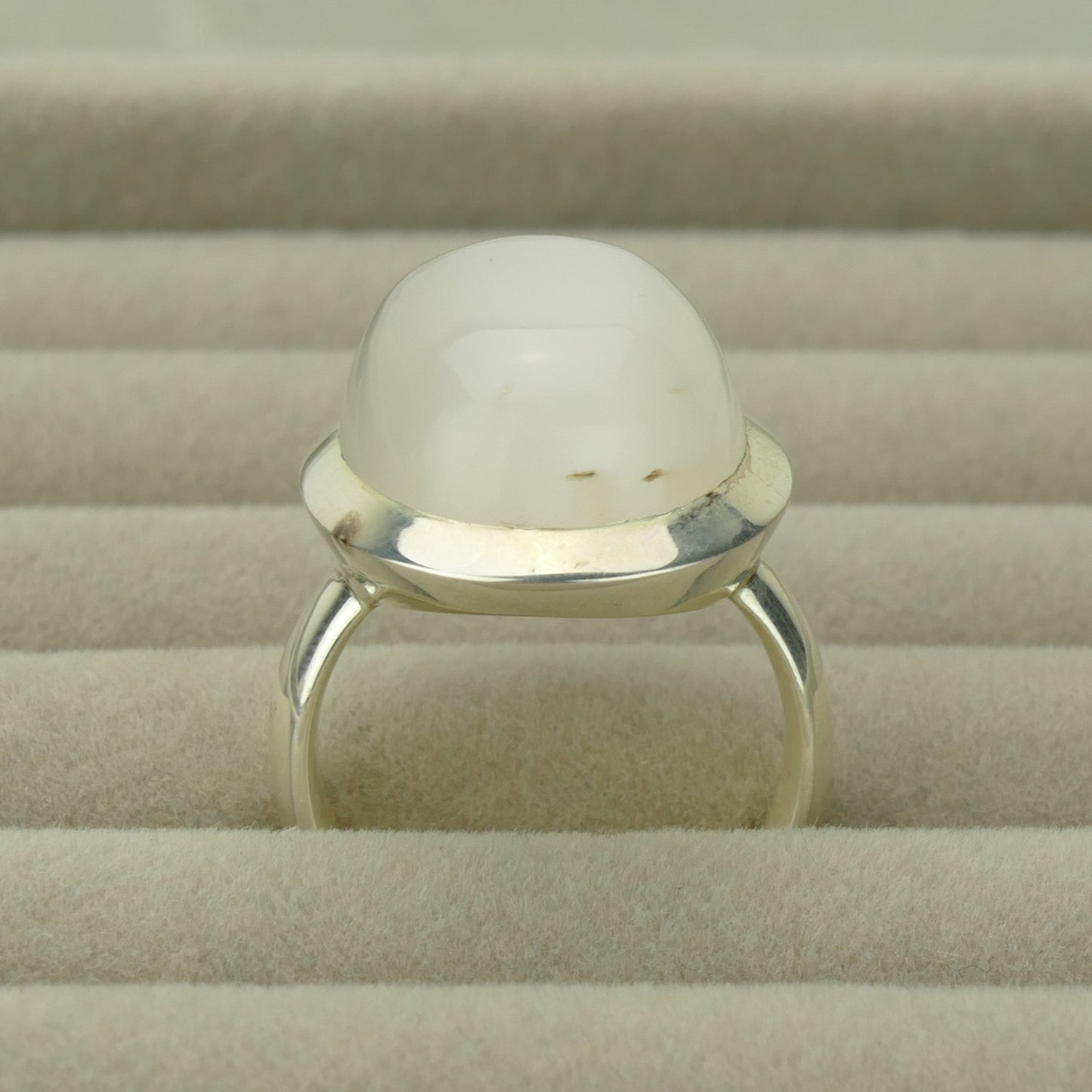 White Moonstone Ring