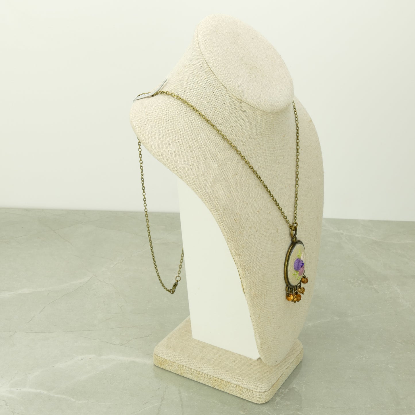 Needlework Embroidered Necklace
