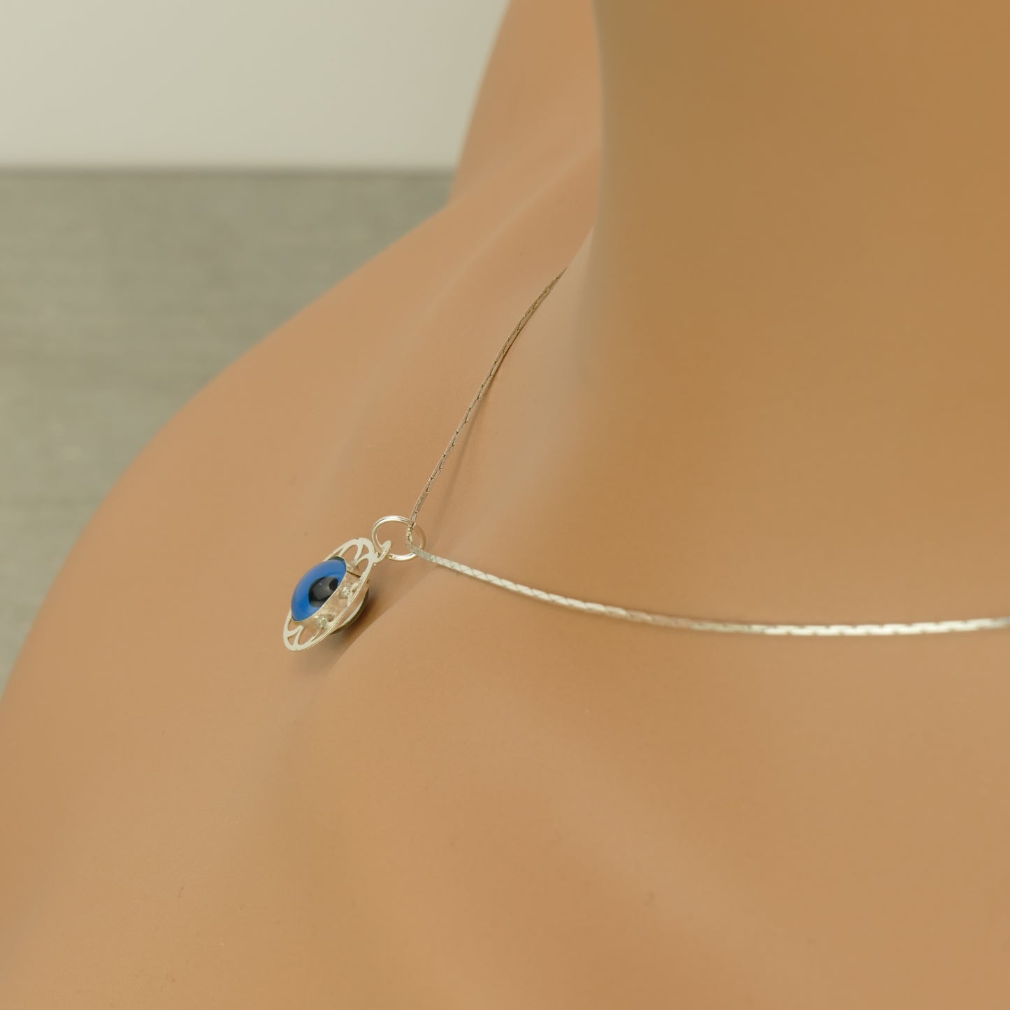Floral Evil Eye Pendant