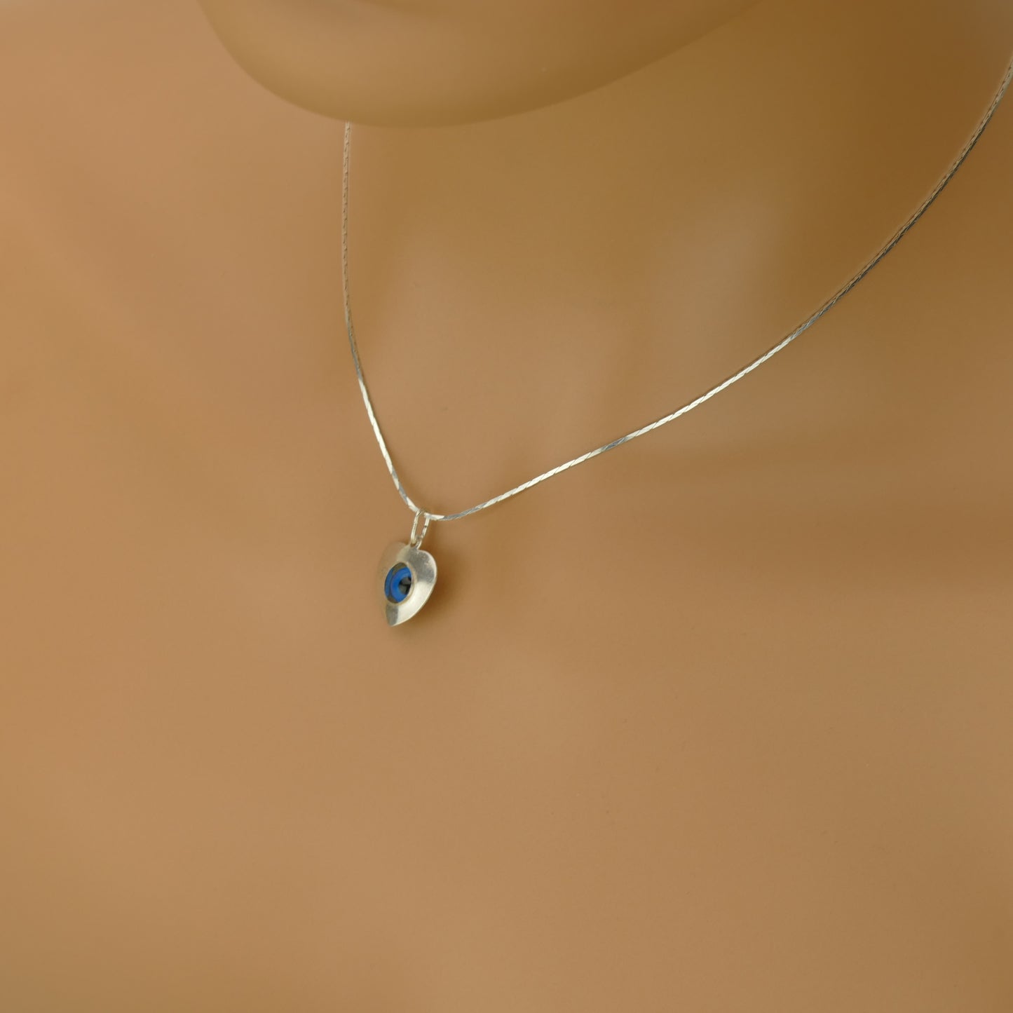 Heart Shaped Evil Eye Pendant