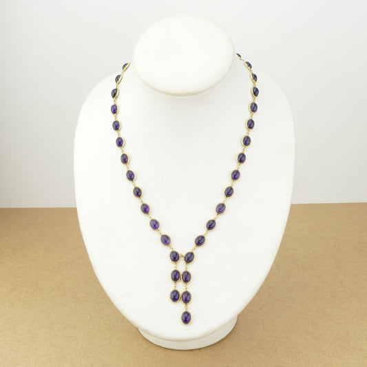 Amethyst Cabochon Necklace