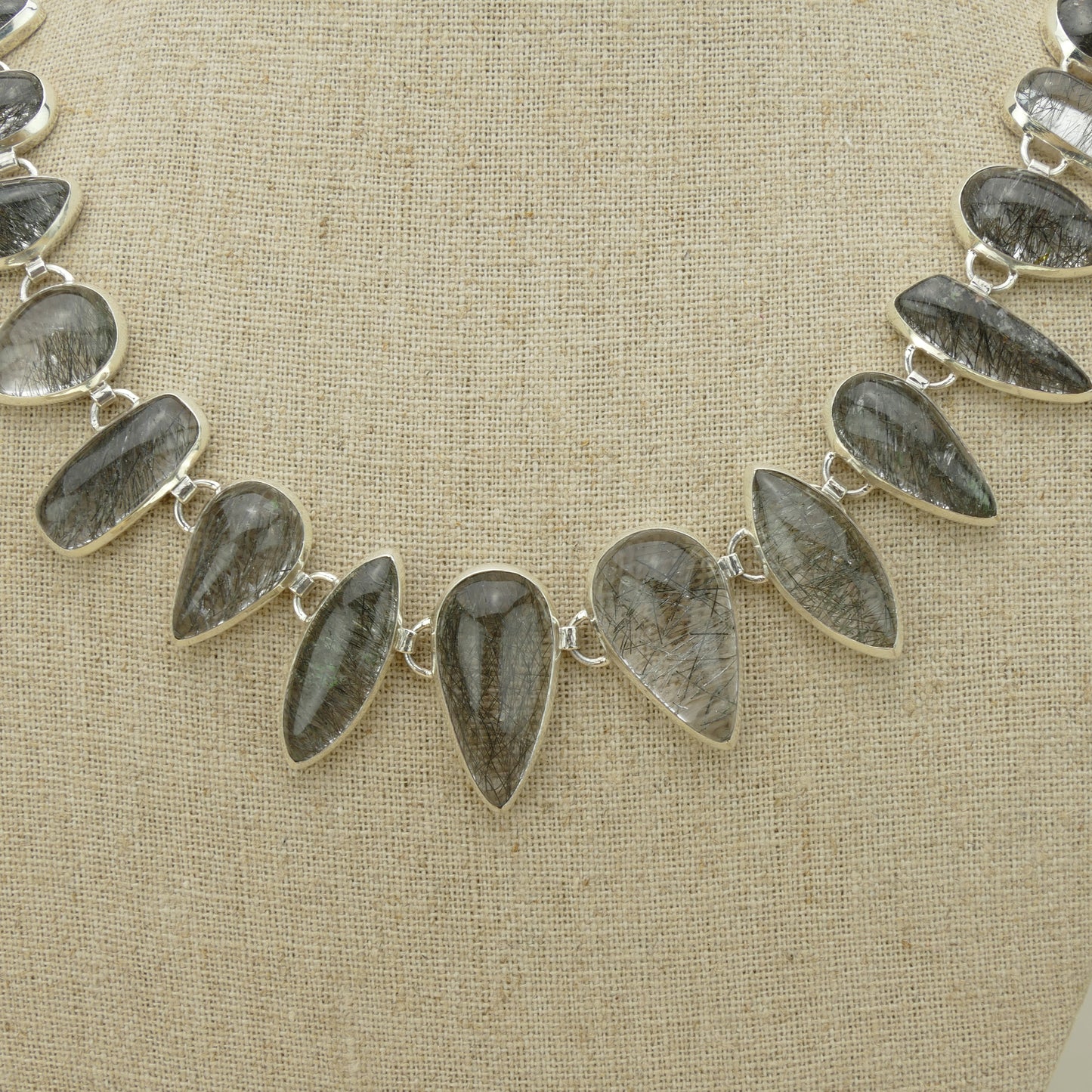 Rutilated Quartz Cabochon Necklace