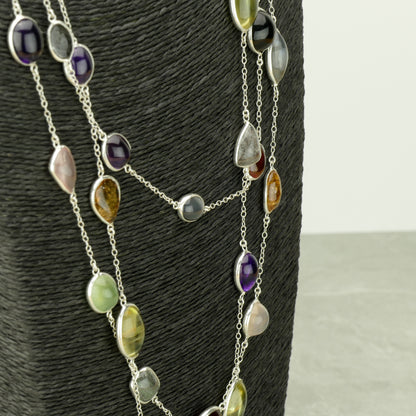 Cabochon Gemstone Necklace