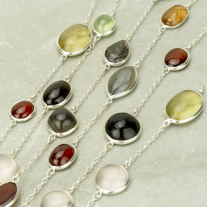 Cabochon Gemstone Necklace