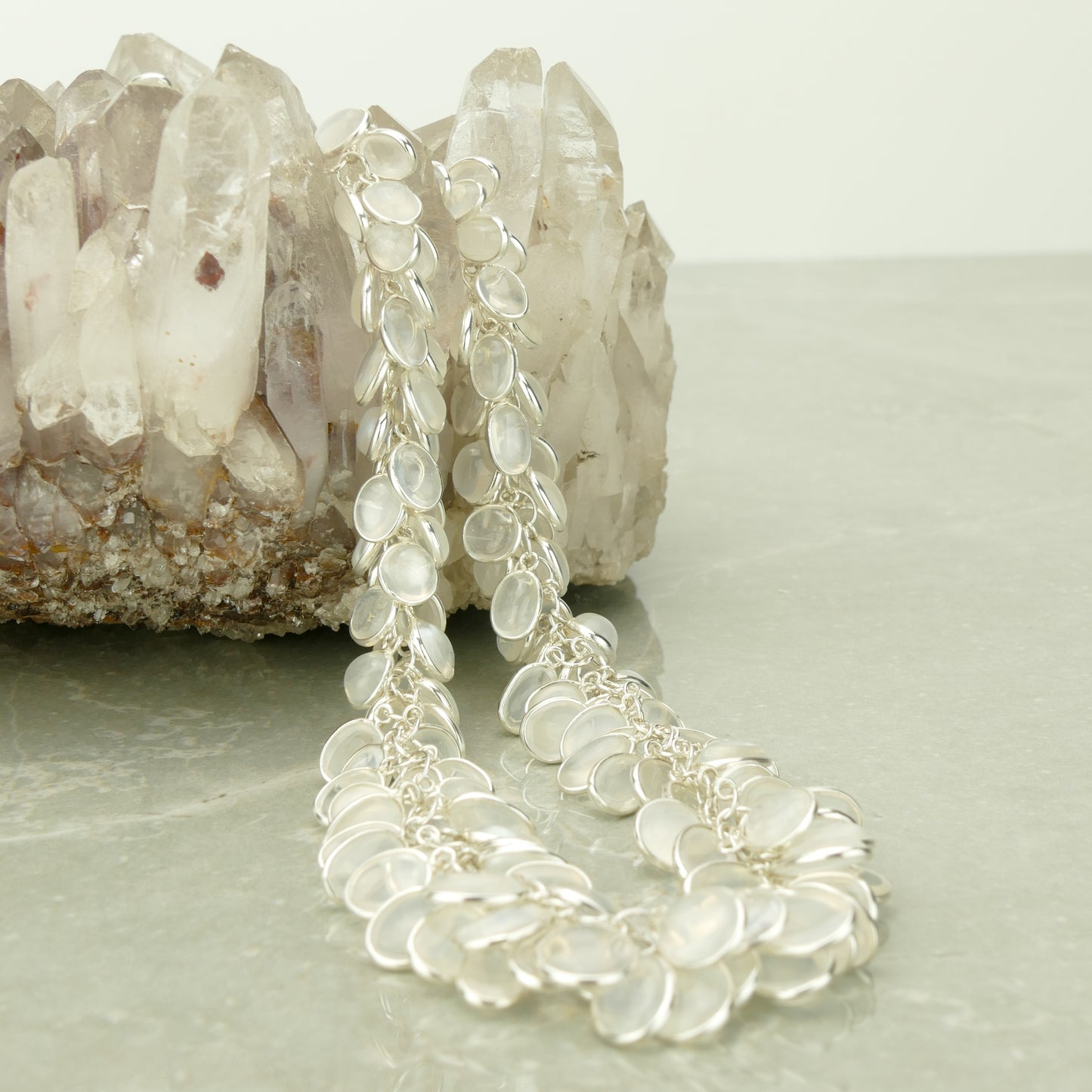 White Moonstone Necklace