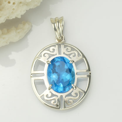 Blue Topaz Pendant