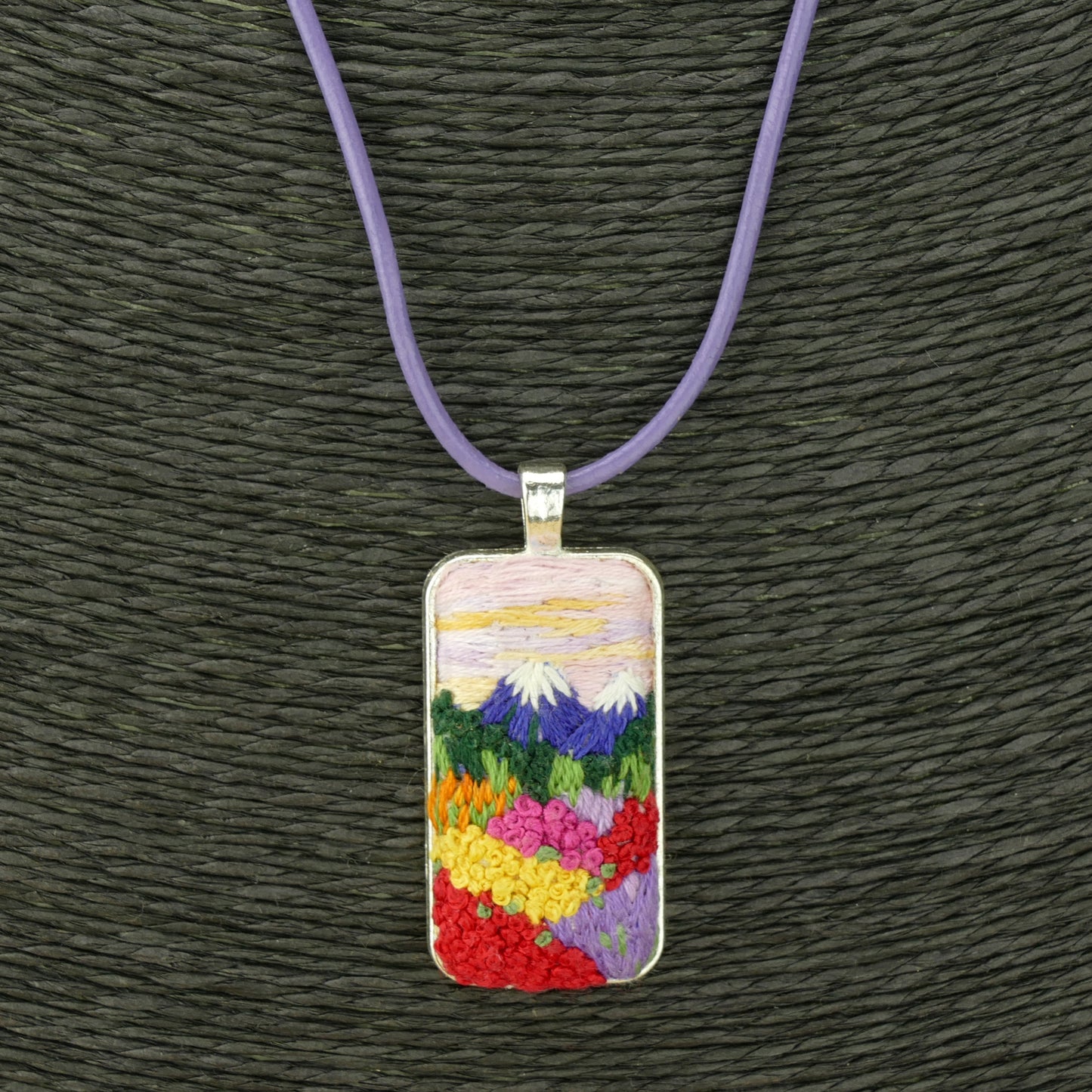 Needlework Abstract Pendant