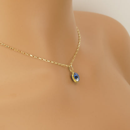 Oval Evil Eye Pendant