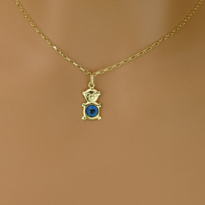 Teddy Evil Eye Pendant