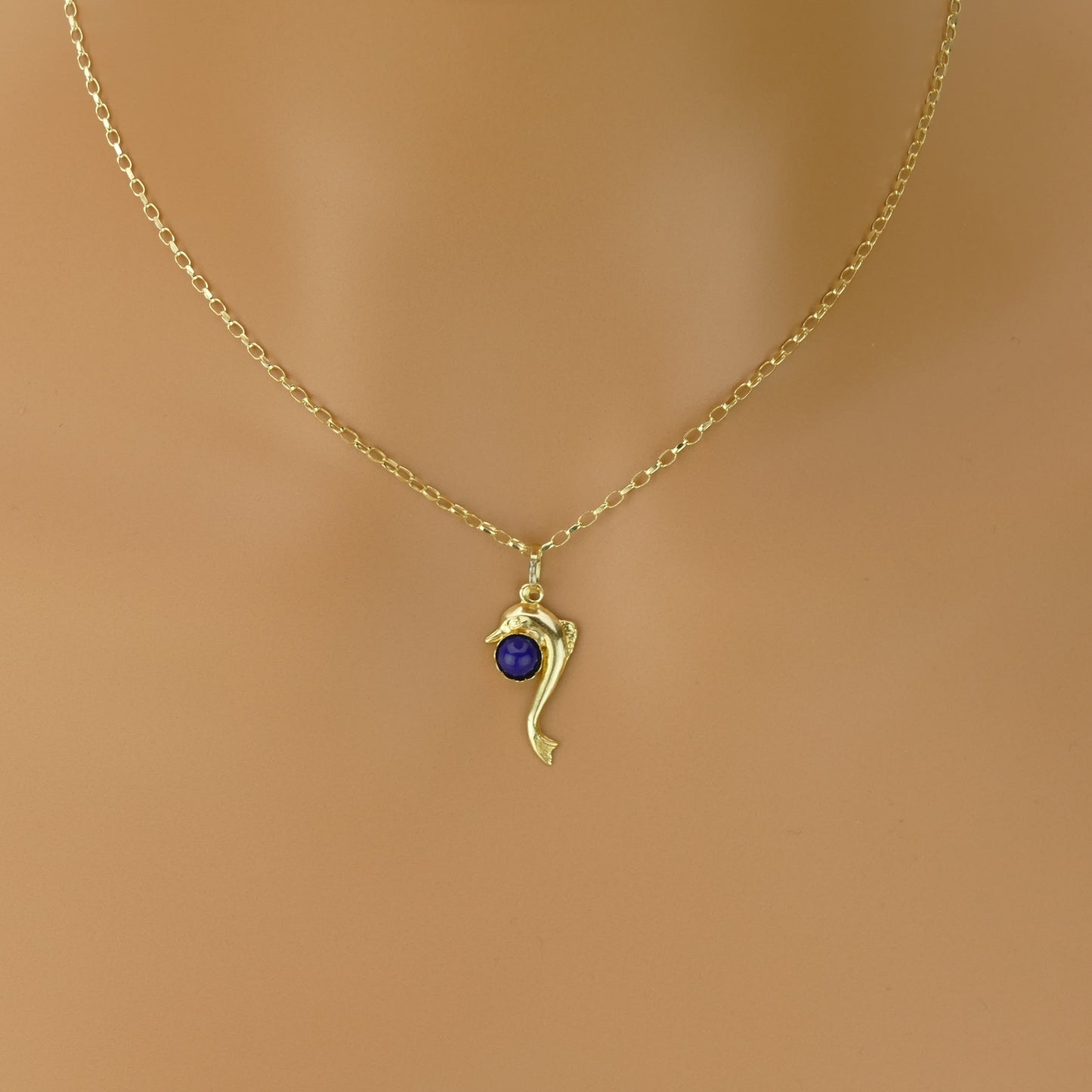 Dolphin Blue Stone Evil Eye